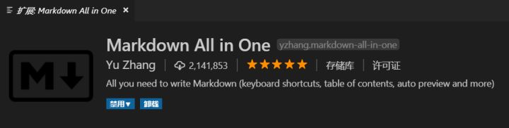 Markdown all in one插件